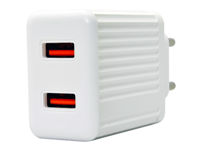 White vertical stripe 12W2A port charger