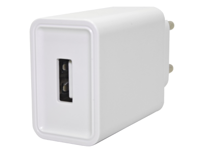 White mini 10w single A port charger